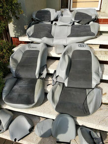 Na predaj poťahy sedadiel na Audi Q3, šedé, Alcantara/koža