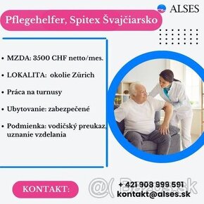 Práca v Švajčiarsku – Pflegehelfer / Spitex