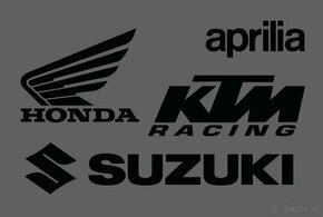 Honda, KTM, Aprilia, Suzuki nálepky