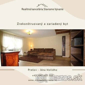 Na predaj 2 - izbový byt, Prešov, Jána Hollého