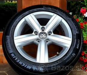 alu R16 5x112 orig. VW Golf 8, letné pneu Michelin 205/55 - 1