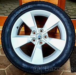 alu R17 5x112, zimné pneu 225/50 orig. Škoda /Octávia, Yeti/ - 1