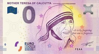 0 euro bankovka - MATKA TEREZA.