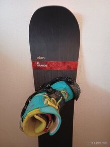 163 cm pansky snowboard Elan El grande + viazanie Salomon