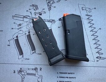 Predám zásobníky Glock 26 gen5