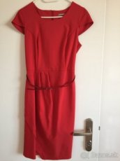 Červené šaty, TOP STAV, vel. 38 - 1