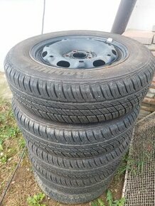 Predám 5x100 disky + pneumatiky 165/70 r14 - 1