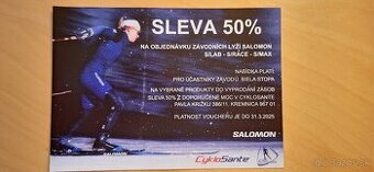 50% zlava na nakup zavodnych lyzi / beziek v Cyklo Sante