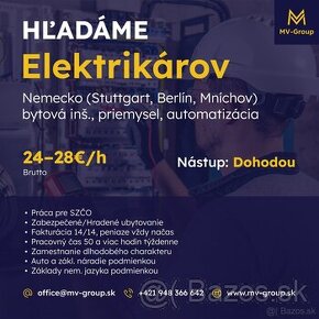 Hľadáme elektrikárov (Nemecko)