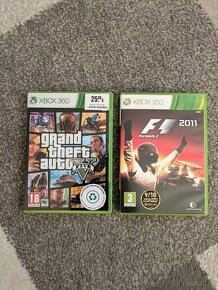 Xbox 360 Hry GTA V + F1