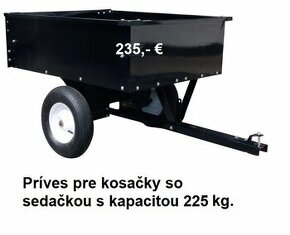 Príves pre kosačky so sedačkou s kapacitou 225 kg