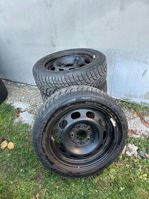 Plechové disky +Zimne pneu Dunlop 195/55 R16 5x120 - 1