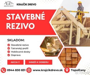 Stavebné rezivo skladom IHNEĎ K ODBERU