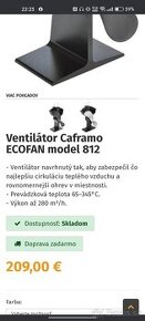 Krbovy ventilátor ECOFAN 812 Made in Canada