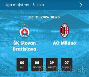 SK Slovan Bratislava vs AC Milan