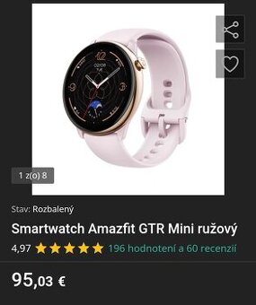 Amazfit vodotesné 5ATM 30 metrov