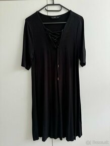 bavlnené čierne šaty - 1