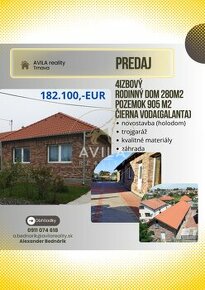 NA PREDAJ: novostavba 4-izbový rodinný dom - Čierna Voda