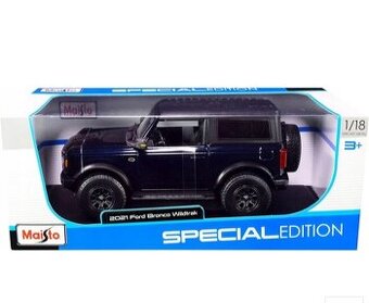 Maisto Ford Bronco Wildtrak 2021, 1:18,čierna metalíza 3145