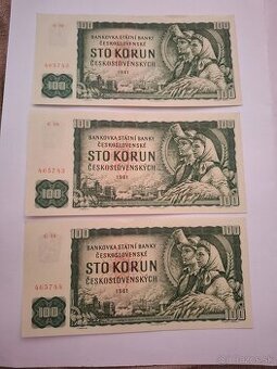 Ponukam na predaj bankovky 100 Korun 1961 UNC - 1