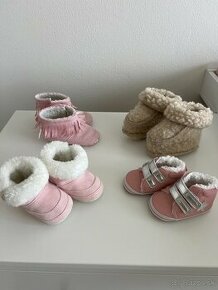 Zimné dievčenské topánočky 6-9 mesiacov