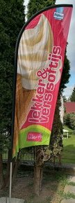 Reklamná vlajka na točenú zmrzlinu