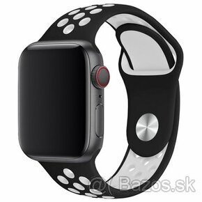 Apple Watch sportovy remienok 42/44/45mm cierno-biela S/M