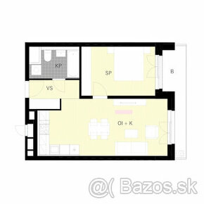 Novostavba 2 izbový byt na prenájom Kamence / KNM