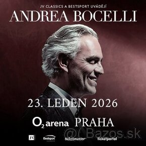 ❗Andrea Bocelli❗ - O2 Aréna Praha - TOP vstupenky 23.1.2026