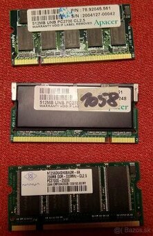 Pamäte RAM DDR SODIMM pre notebooky