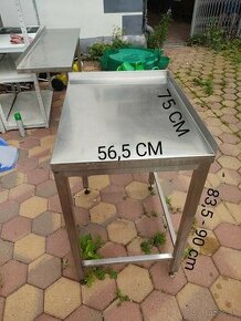 Nerezový stôl 75 x 56,5 cm