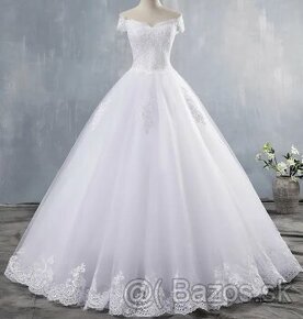 Princeznovské svadobné šaty,velkost 38 - 1