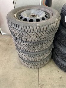 Plechové disky R16 + zimné pneu Dunlop