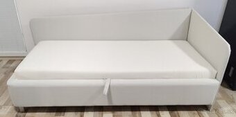 sivo - biela valenda s 2 celami, 90x200x45 cm - 1