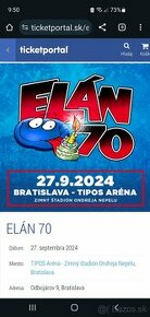 2 Vstupenky na Elan 70' 27.9.2024