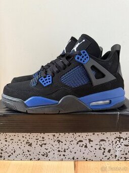 Air Jordan 4 Black Deep Royal Blue - 1