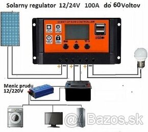 Novy Solarny regulator - 100A (do 60 Voltov)