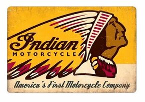 plechová cedule - Indian Motorcycle (dobová reklama) - 1