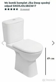 WC kombi, záchod JIKA deep (výška 49cm)