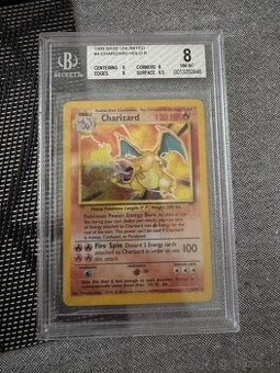 Predám 1999 Base Unlimited Charizard Holo