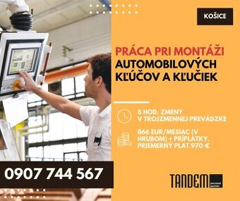 Práca pri montáži automobilových kľúčov a kľučiek – Stabilná