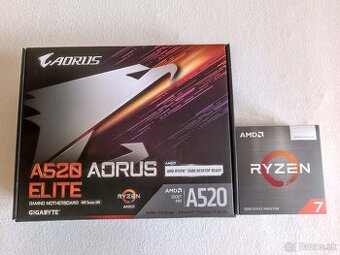 A520 AORUS ELITE + RYZEN 7 5700G, v záruke