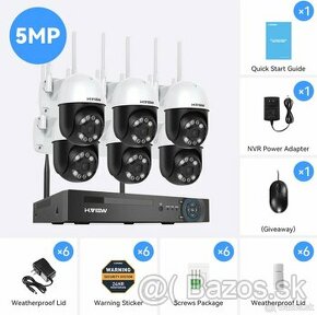 IP WIFI 5Mpx SET 6KS otočné kamery s nočným videním. - 1