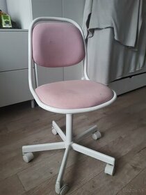 Detská otočná stolička IKEA ružová