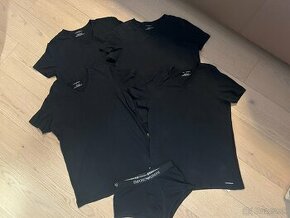 Emporio Armani tričká M pánske + 1 x boxerky