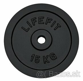 Liatinové / železné kotúče LIFEFIT   2 x 15 kg     -    NOVÉ - 1