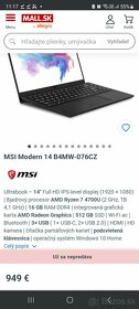 MSI Modern 14 B4MW-076CZ MSI Ultrabook gaming - 1