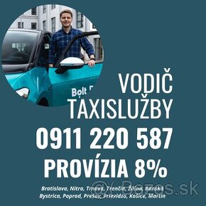 BOLT VODIČ TAXI 8% SLOVENSKO