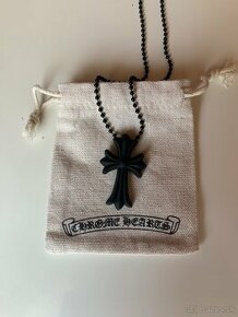 CHROME HEARTS SILICONE CROSS NECKLACE BLACK - 1