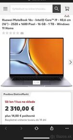 Predam novy matebook Huawei Nova cena AKCIA